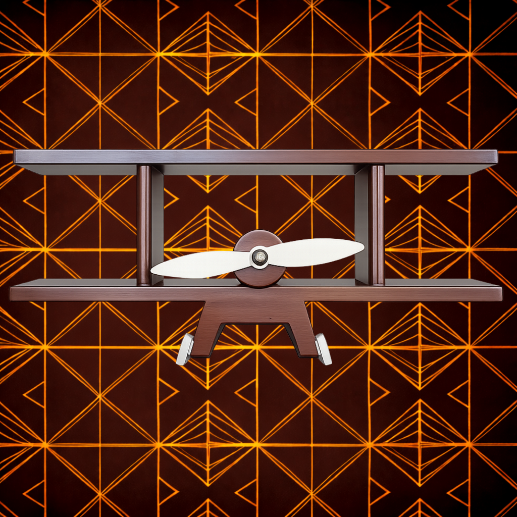 Modern Wall Mounted Aeroplane Shelf with Hooks