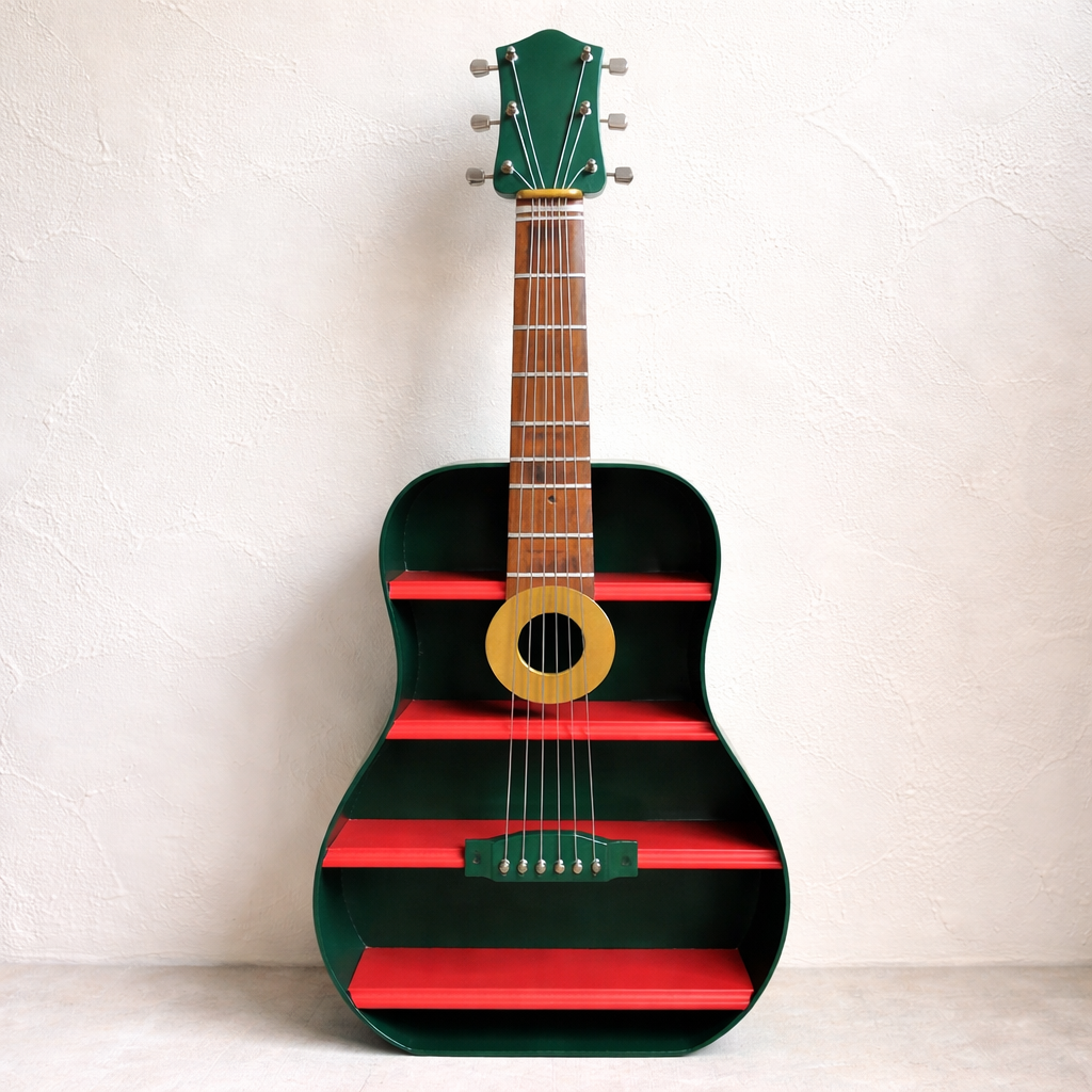 Guitar-Shaped Wall Mounted Decorative Shelf
