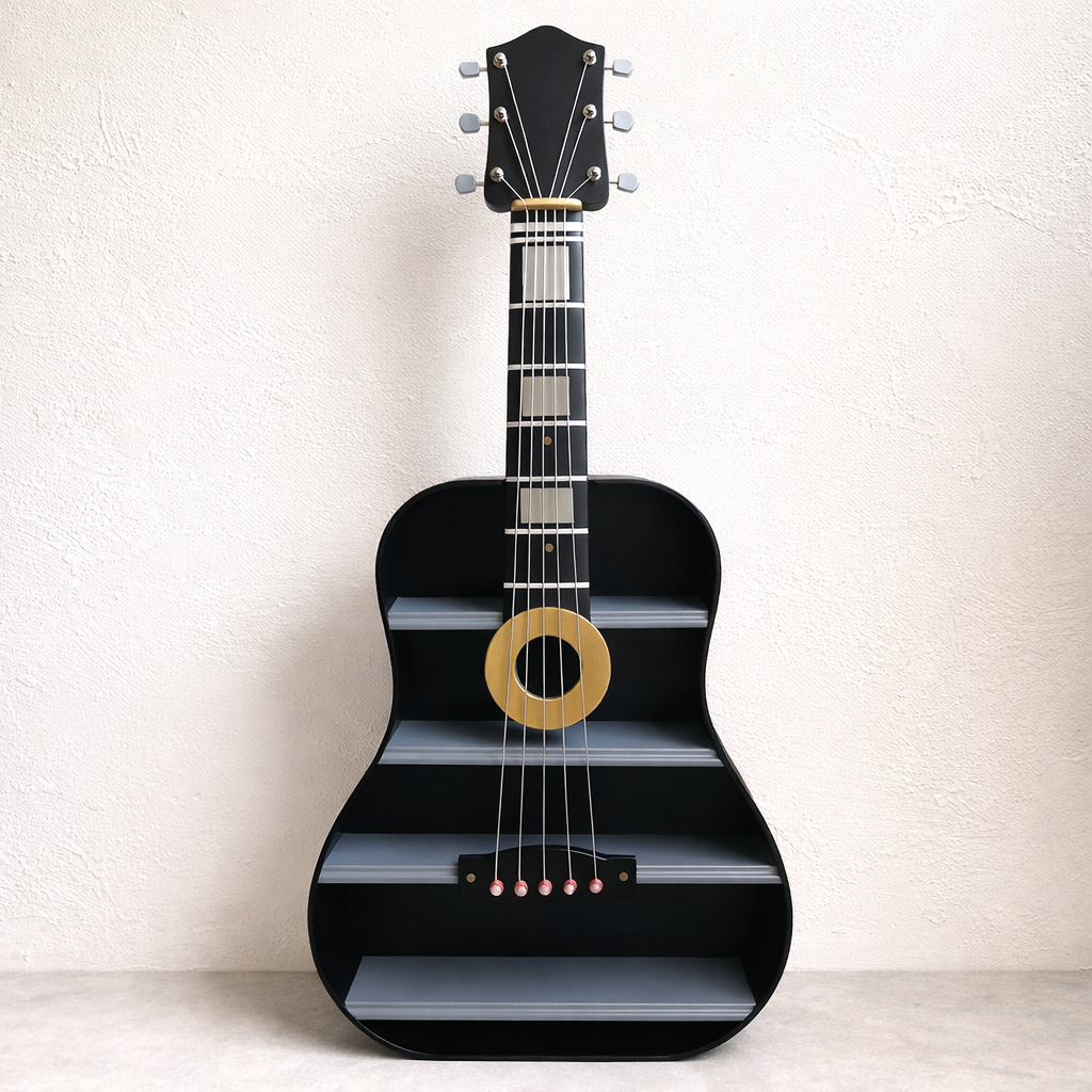 Guitar-Shaped Wall Mounted Decorative Shelf