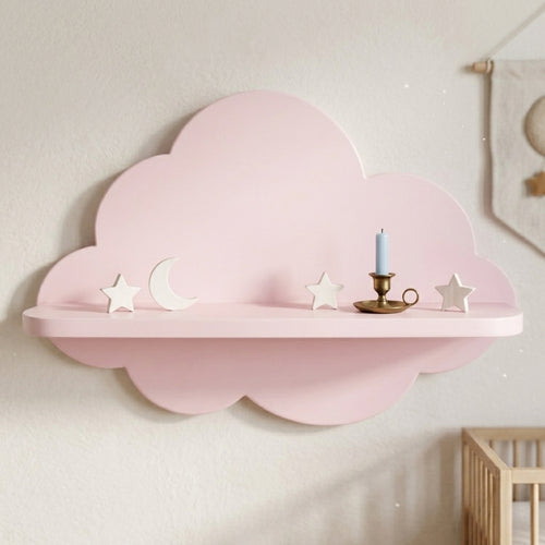 3 Set Handmade Wooden Cloud-Shaped Wall Mounted Floating Shelf