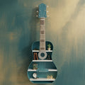Handmade Wooden Guitar-Shaped Wall Mounted Decorative Shelf