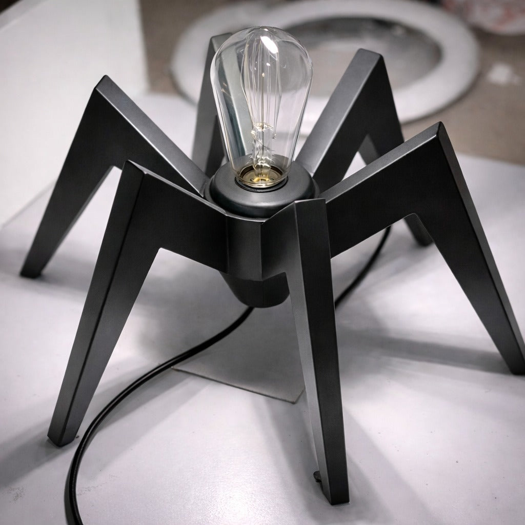 Handmade Wooden Modern Spider-Shaped Table Lamp
