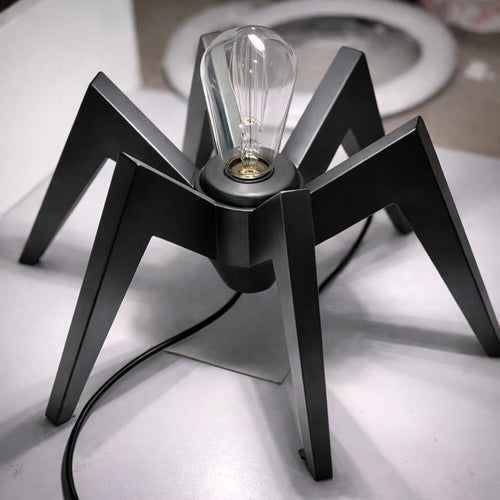 Handmade Wooden Modern Spider-Shaped Table Lamp